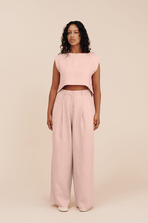 MARTINA CROP TOP - SILVER PINK – THE POSSE